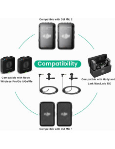 Micrófono Lavalier Weishan 1.5m para DJI Mic 1 y 2 2