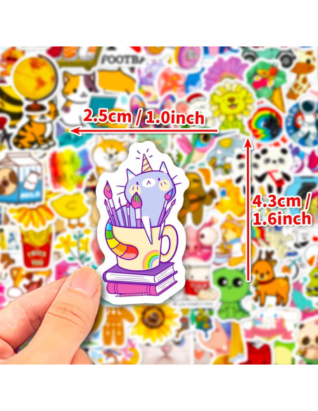 100 Pegatinas Impermeables AIONLUX para Niños - Vinilo Kawaii