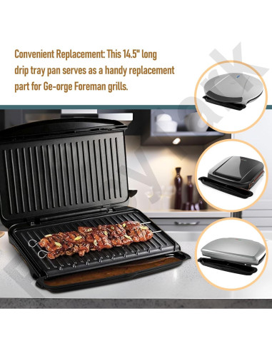 Bandeja de Goteo para Grill George Foreman 36.83 cm - Negro