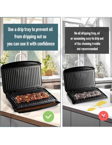 Bandeja de Goteo para Grill George Foreman 36.83 cm - Negro
