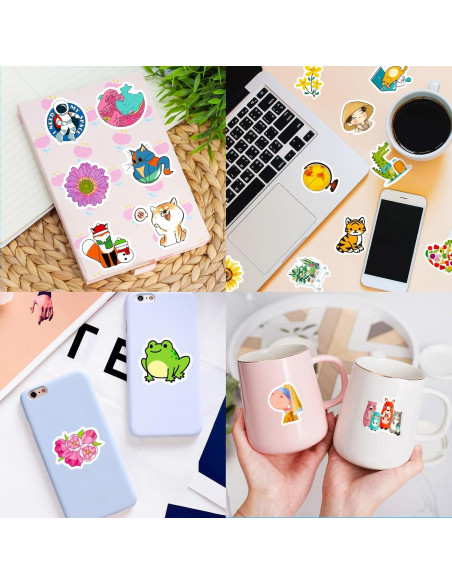 100 Pegatinas Impermeables AIONLUX para Niños - Vinilo Kawaii