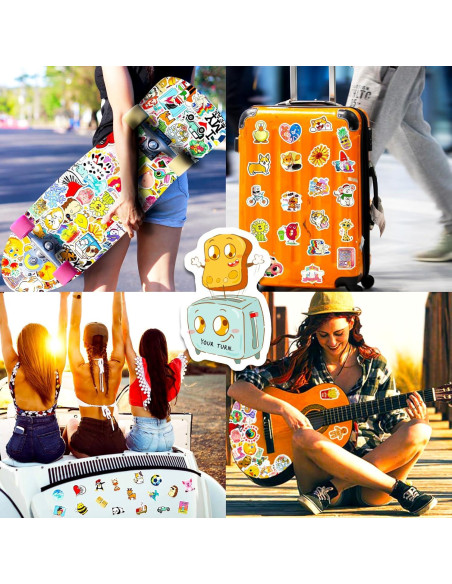 100 Pegatinas Impermeables AIONLUX para Niños - Vinilo Kawaii