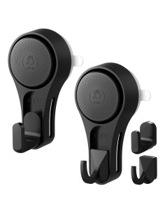 Ganchos de Ventosa para Ducha VIS'V, 2 Pcs, Alta Resistencia, Negros