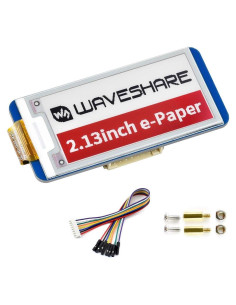 Pantalla E-Ink 2.13" HAT Waveshare 212x104 Rojo Negro Blanco