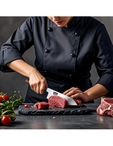 Cuchillo de Chef SHAN ZU 15.24 cm Acero Japonés Mango Madera