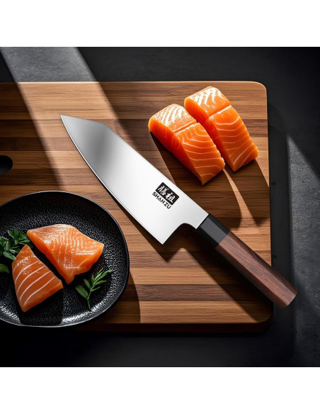 Cuchillo de Chef SHAN ZU 15.24 cm Acero Japonés Mango Madera