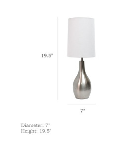 Lámpara de Mesa Simple Designs LT3303-BSN Níquel Cepillado 1 Luz 2