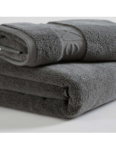 Juego de Toallas de Baño Calvin Klein 100% Algodón Gris 3 Piezas 2