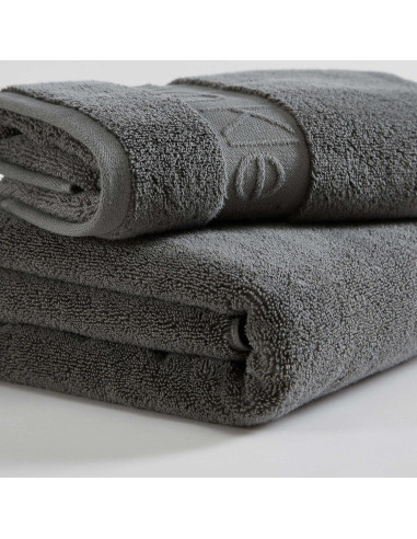 Juego de Toallas de Baño Calvin Klein 100% Algodón Gris 3 Piezas