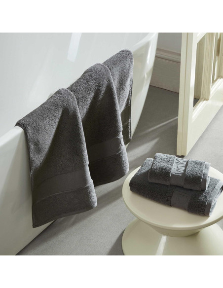 Juego de Toallas de Baño Calvin Klein 100% Algodón Gris 3 Piezas