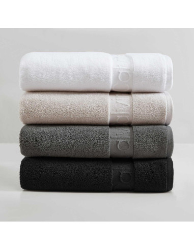 Juego de Toallas de Baño Calvin Klein 100% Algodón Gris 3 Piezas