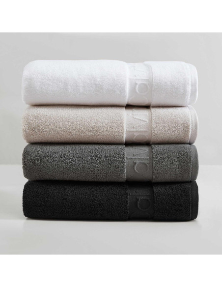Juego de Toallas de Baño Calvin Klein 100% Algodón Gris 3 Piezas
