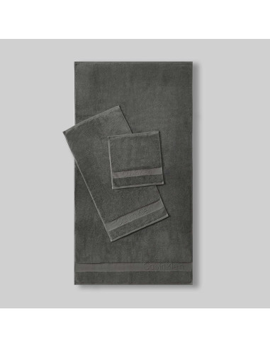 Juego de Toallas de Baño Calvin Klein 100% Algodón Gris 3 Piezas