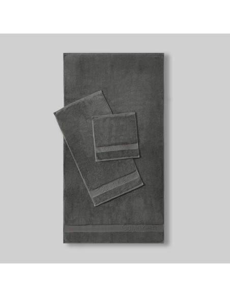 Juego de Toallas de Baño Calvin Klein 100% Algodón Gris 3 Piezas