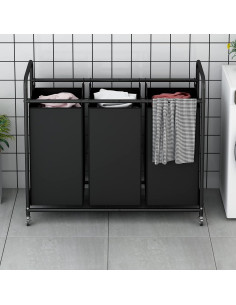 Cesta de Ropa LINZINAR 3 Bolsas Clasificador con Ruedas 2