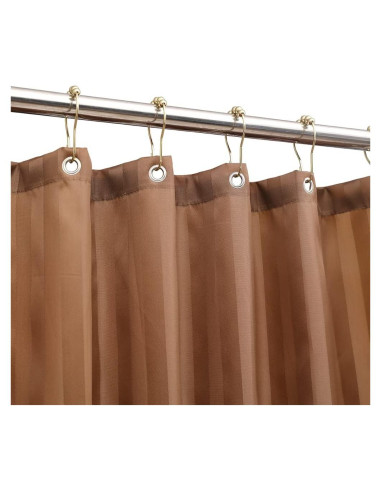 Cortina de Ducha Eazzier Bath 72x72" Impermeable Marrón