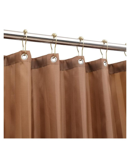 Cortina de Ducha Eazzier Bath 72x72" Impermeable Marrón