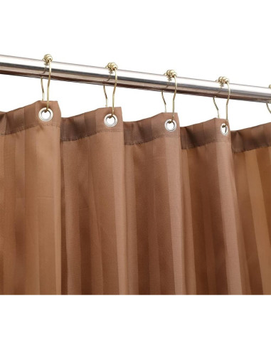 Cortina de Ducha Eazzier Bath 72x72" Impermeable Marrón