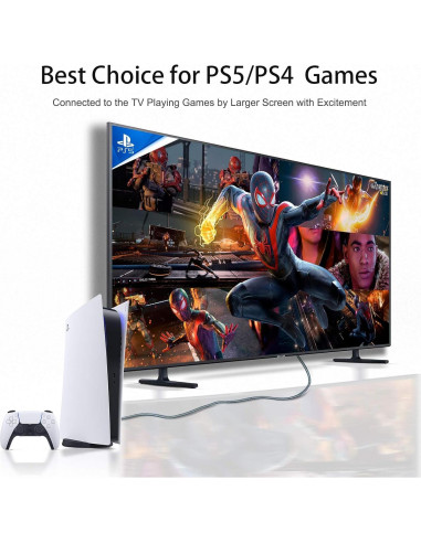 Cable HDMI Leadstar 4K 0.3m 18Gbps HDR para Xbox PS5