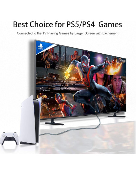 Cable HDMI Leadstar 4K 0.3m 18Gbps HDR para Xbox PS5