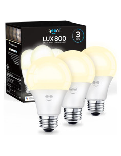 Bombilla LED Inteligente Geeni 3 Pack A19 Regulable 800 Lúmenes