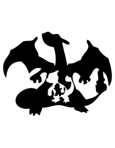 Calcomanía Vinilo Anime Charizard 14 cm FAVFOUR - Negro
