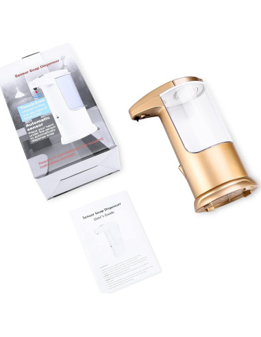 Dispensador Automático de Jabón Ankilo 370ml Dorado Rosa