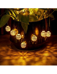 Luces de Cuerda Solares Brightown 60 LED 11 m IP65 Exterior 2