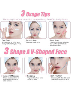 Herramienta de Masaje Gua Sha Rosy Finch - Jade Natural 11.6cm 2