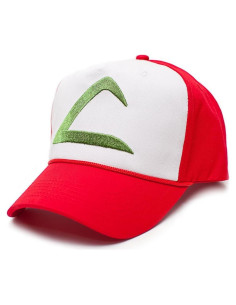 Gorra Bordada Unisex Pokémon Ash Ketchum Roja/Blanca