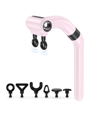 Pistola de Masaje LC-HZLJ LMG520 Doble Cabezal 6 Velocidades