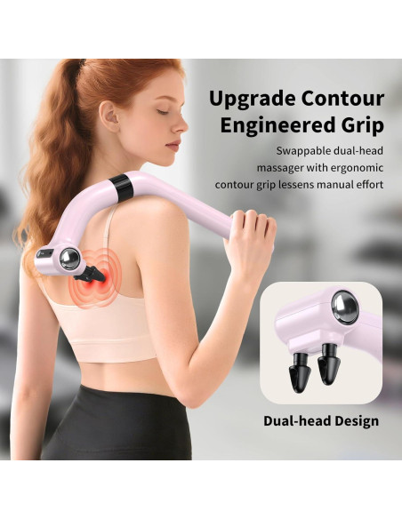 Pistola de Masaje LC-HZLJ LMG520 Doble Cabezal 6 Velocidades