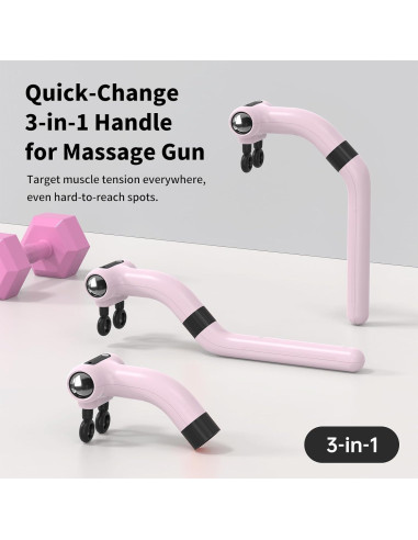 Pistola de Masaje LC-HZLJ LMG520 Doble Cabezal 6 Velocidades