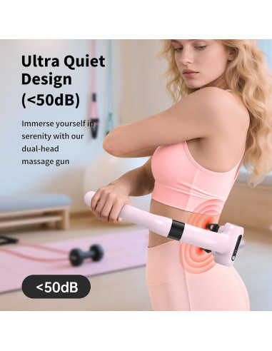 Pistola de Masaje LC-HZLJ LMG520 Doble Cabezal 6 Velocidades