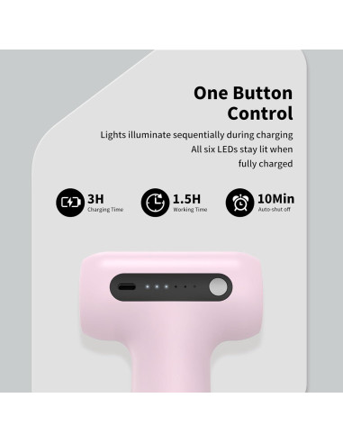 Pistola de Masaje LC-HZLJ LMG520 Doble Cabezal 6 Velocidades