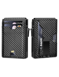 Billetera Minimalista Vandz HC-6 con Bloqueo RFID - Fibra de Carbono