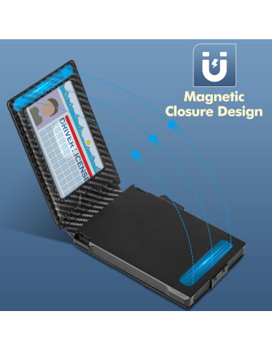 Billetera Minimalista Vandz HC-6 con Bloqueo RFID - Fibra de Carbono