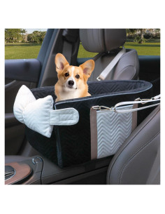 Asiento de Coche para Perros Pequeños Prpeko Negro 45x25.9cm