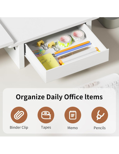 Soporte Doble para Monitores AFOOYO - Ajustable, Blanco