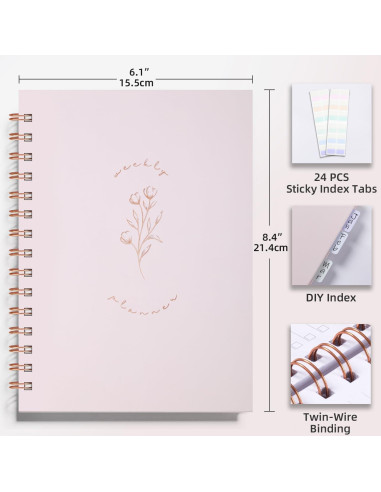 Planificador Semanal y Mensual LONLAT Rosa 15.5x21.3 cm