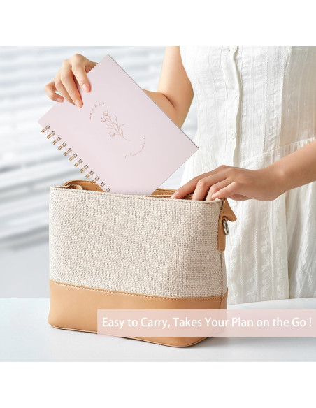 Planificador Semanal y Mensual LONLAT Rosa 15.5x21.3 cm