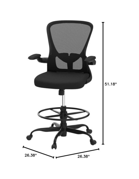 Silla de Dibujo Ergonómica Silybon EX-938W con Reposapiés Ajustable