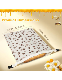 Bolsas de Pan de Cera de Abeja MOCCOOL 2 Unidades 42x32 cm 2