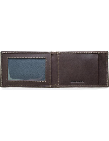 Billetera de cuero delgado Timberland para hombre con clip y 4 tarjetas