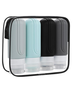 Juego de Botellas de Viaje SARTNP 3oz Silicona A Prueba de Fugas