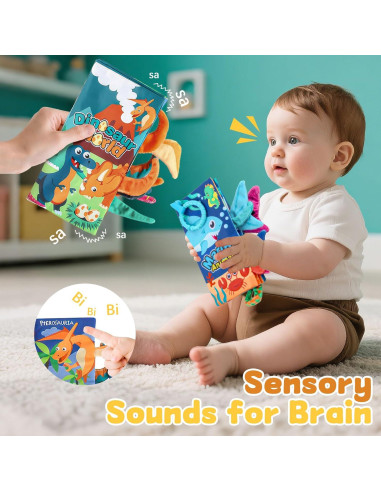Libros Suaves para Bebés 0-12 Meses - Juguetes Interactivos
