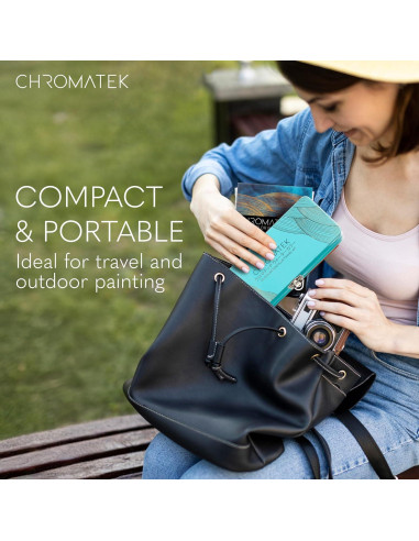 Juego de Pintura Acuarela CHROMATEK 50 Colores y Estuche