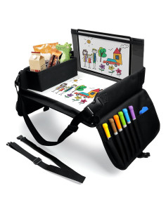 Bandeja de Viaje para Niños Julaiwy - Organizador para Coche Negro