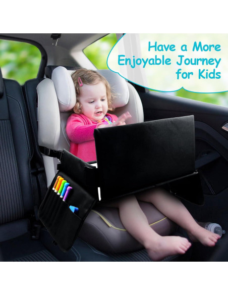 Bandeja de Viaje para Niños Julaiwy - Organizador para Coche Negro