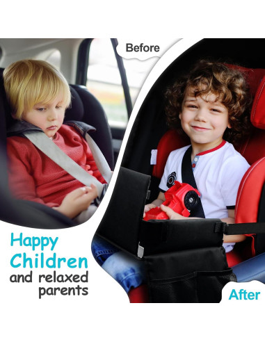 Bandeja de Viaje para Niños Julaiwy - Organizador para Coche Negro